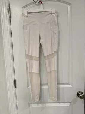 Athleta Meshblock Pocket Pura Tight High Rise Leggings White